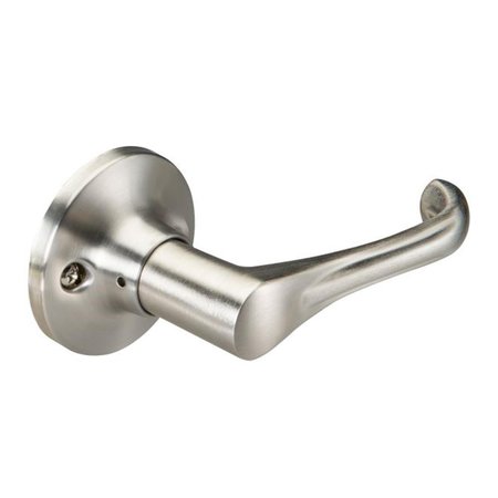 CAPTAIN COLD Residential Edge Half Dummy Lock with Wando Lever & Round Rose, Satin Nickel CA2057507